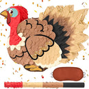 WERNNSAI Thanksgiving Turkey Pinata - Fall Autumn Decorations Wild Turkey Brown Pinata Thanksgiving Party Games for Family Fall Festival Decor Party Favors with Blindfold by TinyTreasures Baby Boutique