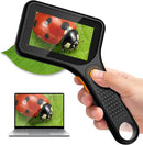 Microscope for Kids Adults - 3 Inch IPS Screen, Ahalfcit Digital Microscope, 500X Handheld Coin Magnifier, 3 Level LED Light, Compatible with Windows, Mac OS (Black) by TinyTreasures Baby Boutique