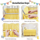 Horbaunal 2 Pack Set Crib Skirt & Crib Bed Sheet, Yellow Crib Bed Skirt 28" x 52" with 14" Drop Dust Ruffle, Soft Microfiber Toddler Bedskirt Nursery Bedding Skirt for Baby Girls and Boys by TinyTreasures Baby Boutique
