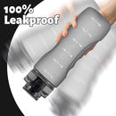 OLDLEY 25 oz Water Bottle, Motivational Water Bottle with Time Marker, Sports Water Bottle With Strap, Leakproof & BPA Free Large Water Bottles for School, Gym, Travel, Outdoor, Tritan,Gray by CozyNest Decor