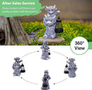 Goodeco 9.5 Inch Highland Cow with Solar Lantern – Resin Garden Decor, Outdoor Statue & Unique Highland Cow Gifts (Gray) by CozyNest Decor