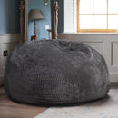 2 Pcs Classic Bean Bag Chair, with Faux Rabbit Fur Cover for Teens and Kids, Memory Foam Bean Bag Chairs, Ultra Soft Faux Fur Fabric, 2.5 feet Round Fluffy Bean Bag Sofa by TinyTreasures Baby Boutique