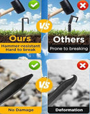24Pcs Metal Garden Landscape Edging Stakes Black,10in anchoring Stakes Landscape Anchoring Spikes for Terrace Board, Grass Barrier, Landscape Edging Coil, Garden Liner, Bender Board by CozyNest Decor
