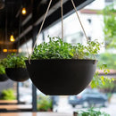 LA JOLIE MUSE Hanging Planters for Outdoor Plants, Large Hanging Planter with Drain Holes, Black Hanging Flower Pots (13.2 Inch, Set of 2) by GreenHaven Gardens