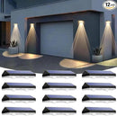 Solar Fence Lights Outdoor Waterproof LED - 3000/4000/6000K 3 Mode, IP65 Waterproof Fence Lights Solar Powered, Solar Wall Lights for Outside, Backyard/Step/Patio/Deck Fence/Stair Railings (12 pack) by GreenHaven Gardens
