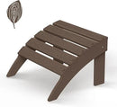GREENVINES Adirondack-Ottoman | Wood Grain | HDPE Plastic | Outdoor Footrest | All Weather | Foot Rest | Foot Stool | Dark Brown | for Adirondack Chair by CozyNest Decor