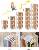 Rotating Bookshelf 360 Degrees, 4 Tier Stackable Solid Wood Bookshelf Organizer, Storage Display Rack Floor Standing Bookcase for Kids&Adults (51"x17.32"x17.32") by TinyTreasures Baby Boutique
