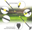 Upgraded Dual Headed Hoe and Cultivator,Garden Hoe with Adjustable Handle for Weeding, Digger, loosening Soil, Sowing Metal Garden Triangles Hoe with Rake Tiller Cultivator (17-73 Inch) by GreenHaven Gardens