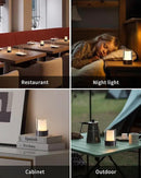LED 4" Mini Cordless Table Lamp 2 Pack, Outdoor Waterproof Lamp, Rechargeable Battery Operated Lamp, Portable Touch Night Light for Dining Room, Camping, Nursery, Baby, Bar, Party (Black) by CozyNest Decor