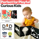 Happy Start Award-Winning High Contrast Board Book - Newborn Black & White Baby Cards, Easy to Clean, Hospital Approved, Stands on Its Own, Tummy Time Toy, Ages 0+ (English) by TinyTreasures Baby Boutique