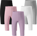 Newborn Toddler Baby Girl Pants Leggings Ribbed Straight Flare Infant Girl Pants Leggings Bell Bottoms 5 Packs by TinyTreasures Baby Boutique