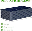 8x4x2 ft Outdoor Raised Garden Bed, Large Metal Planter Raised Beds, Planters for Outdoor Plants for Vegetables, Flowers, Herbs, Fruits, and Succulents.(2 Pcs,Blue) by CozyNest Decor