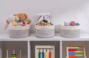 Shelf Storage Baskets for Organizing|Decorative Basket for Closet Storage|Toy Baskets&Bins|Small Woven Rope Baskets-13x8.66x5.11’’,Durable&Stylish,Oval 3 Packs Off White&Mixed Gray by TinyTreasures Baby Boutique