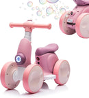 6V Electric Baby Balance Bike with Bubble Machine,4 in 1 Toddler Balance Bike w/Remote for 1 Year Old Boys Girls Kids Bubble Bike Ride on Toys w/Powered Motor,Music,LED Lights (Purple) by TinyTreasures Baby Boutique