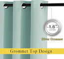 NICETOWN Aqua Blue Bedroom Curtains 72 inches Long, Grommet Blackout Thermal Insulated Window Treatment Room Darkening for Bedroom/Home Office, 2 Panels, W37 x L72 by TinyTreasures Baby Boutique