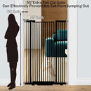 55.1 Inch Tall Baby Gate Auto Close Dog Gate Adjustable 29.92"- 48.03" Wide Pressure Mounted Walk Through Swing Pet Gate for Doorways (Black, 29.92"- 48.03") by TinyTreasures Baby Boutique