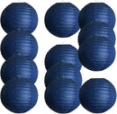 Chinese Style Paper Lanterns, Set of 12, Suitable for Party Decoration (Royal Blue, 12in) by GreenHaven Gardens