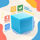 Foam Pit Cubes, 24 PCS 5 Inches Gymnastics Foam Blocks Trampoline Blocks, Multi-Sport Protective Padding for Freerunning, Trampoline, Parkour, Skate Parks & BMX - Blue & Yellow by TinyTreasures Baby Boutique