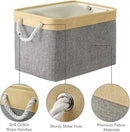 TheWarmHome Storage Basket for Organizing - Fabric Large Cubes 3 Pack 16x12x12 inch Baskets, Cube Storage Bin for Shelves Organizer Closet Cloth Gift Toy (Gold & Grey) by TinyTreasures Baby Boutique