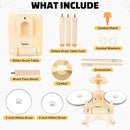 Toddler Drum Set - 5 in 1 Wooden Musical Toys for Toddlers 3+, Montessori Toys for Baby Boy Girls Easter Birthday Gifts for Kids Age 3 4 5 6 by TinyTreasures Baby Boutique