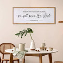 As for Me and My House We Will Serve the Lord Wall Decor - 40" x 15" Large Rustic Family Living Room Wood Framed Home Sign Joshua 24 15 Christian Bible Verse Plaque Hanging Wall Art(Wood) by CozyNest Decor