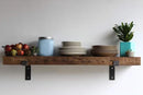 Urban Legacy Reclaimed Barn Beam Deep Shelves | Deep Shelves with Brackets Included, Set of 2 | (Natural Full Profile Bracket, 48" x 11" x 3") by CozyNest Decor