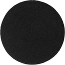 REDEARTH · Cylindrical Pouf Ottoman - Braided Pouffe Accent Sitting Round Footrest for Living Room, Bedroom, Nursery, kidsroom, Patio ; 70% Cotton 30% Jute, Set of 2 (14.5x14.5x16; Black Natural) by CozyNest Decor