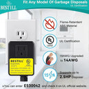 BESTILL Garbage Disposal Sink Top Air Switch Kit with Single Outlet, Matte Black 3.6" Long Push Button with Brass Cover, UL Listed, Compatible with all Garbage Disposals by CozyNest Decor