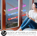 HIDBEA One Way Privacy Window Film, Daytime Mirror Reflective Heat Control UV Sun Blocking Non-Adhesive Static Cling Window Tint for Home and Office (Black-Silver, 35.4 Inch × 6.5 Feet) by CozyNest Decor