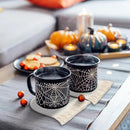 Whaline Halloween Ghost Cotton Coasters Cute White Ghost Shape Handmade Braided Drink Coasters Absorbent Cup Mats for Trick or Treat Party Home Table Decor, Set of 4 by CozyNest Decor