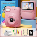 Instant Print Camera for Kids, 3.0" HD 32MP Kids Camera 1080P with 3 Rolls of Printer Paper, Birthday Gifts Toy for 3-12 Year Old Girls Boys with 32GB SD Card-Pink by TinyTreasures Baby Boutique