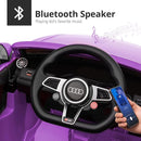 Electric Ride on Car for Kids, Licensed Audi 12V 7Ah Kids Ride-on Toy for Toddlers Girls with Remote, Bluetooth - Purple by TinyTreasures Baby Boutique