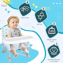 Portable Baby Booster Seat with Tray, Toddler Booster seat for Dining, Camping, Travel, Baby Beach Chair 6 Months to 3 Years Old Indoor Outdoor Use CH2405 by TinyTreasures Baby Boutique