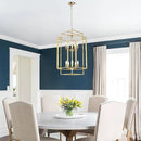 30" Farmhouse Gold Chandelier, 10-Light Foyer Lighting Fixtures, Lantern Tiered Pendant Light Fixtures, Metal Rustic High Ceiling Chandelier for Dining Room Entryway Staircase by CozyNest Decor