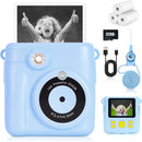 Instant Print Camera for Kids - 2.4 Inch Kids Camera Instant Print with Paper & 32G Card- Digital Children Toys as Christams Birthday Gifts for Girls Boys Age 3-12 - Blue by TinyTreasures Baby Boutique
