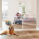 HOOEN 30" Tall Extra Wide Baby Gate for Doorways Stairs Large Long Dog Gates Pressure Mounted Indoor Safety Gates Walk Through Toddler Child Gates for Kids or Pets (White,76.38"-86.3") by TinyTreasures Baby Boutique
