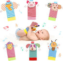 BLOOBLOOMAX Sock rattles for Babies 0-24 Months Baby Animal Foot Finder Educational Toys by TinyTreasures Baby Boutique
