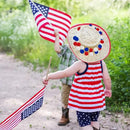 Jishi Pom Pom Garland 4th of July Decorations, Patriotic Red White Blue Felt Ball Garland, 3-Pack 6.6ft Long 24 Cute Pompom Balls String, Christmas Tree Decor Ornaments for Home Birthday Holiday Party by CozyNest Decor