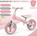 Toddler Balance Bike Toys for 1 to 4 Year Old Girls Boys Adjustable Seat and Handlebar No-Pedal Training Bike Best Gifts for Kids by TinyTreasures Baby Boutique