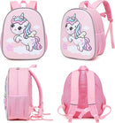 SUN EIGHT Toddler Backpack for Girls, Lunch Backpack Cute 3D Cartoon Animal Waterproof School Bag for Baby Girl Boy 2-5 Years（unicorn） by TinyTreasures Baby Boutique
