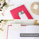 RECUTMS 4x6 Photo Album Photo Book Pack of 50 Sheets Holds 300 Photos,Leather Cover Picture Album with Front Window for Memories Couple Valentines Baby Wedding Family (Pink) by TinyTreasures Baby Boutique