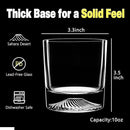 Crystal Whiskey Glasses Set of 2 – 10oz Old Fashioned Rocks Glass for Scotch, Bourbon, Rum & Cocktail – Premium Gift for Men, Dad, or Husband by CozyNest Decor