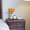 Mandy's Artificial Tulips 12 Stems Fully Gold PU Faux Flowers for Wedding Home Decor 13.5 Inch by CozyNest Decor