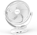 12000mAh Clip on Fan 30H Longest Runtime, 8in Portable Fan Rechargeable, Ultra Quiet with Heavy-Duty Clamp, USB Desk Fans for Golf Cart,Office Desk, Treadmill, Camping, Bedroom by TinyTreasures Baby Boutique