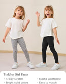 Toddler Girls Leggings 2-Pack Bamboo Viscose Little Girls Casual Stretch Pants by TinyTreasures Baby Boutique