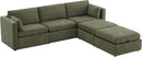 CHITA Oversized Modular Cloud Sectional Fabric Sofa Set, FSC Certified U Shaped Couch Reversible Chaise Modular Sectional,112 inch Width,5 Seat Modular Sofa Includes 2 Storage Ottomans, Moss Green by CozyNest Decor