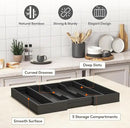 Lifewit Utensil Organizer for Kitchen Drawer, Expandable Cooking Utensil Tray, Bamboo Cutlery Silverware Flatware Holder, Adjustable Spatula Tools and Gadgets Storage Divider, Large, Black by CozyNest Decor