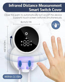 Upgraded UV Toothbrush Cleaner Holder Wall Mounted, Temracha Razor Electric Toothbrush Holder for Bathroom, LED Smart Screen, with Auto-Inductive Cover, Cleaning and 60-Degree Drying, for Home, Travel by CozyNest Decor