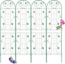 4 Pack Metal Garden Trellis 71" H Garden Fence Rustproof Trellis for Climbing Plants Support Roses Flower Outdoor Lawn, Blue Green by GreenHaven Gardens