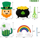 CiyvoLyeen St. Patrick's Day Craft Kids Sewing Kit Fun Saint Paddy's Day Felt DIY Craft Sewing for Girls and Boys Beginners Includes 12 Projects Clover Shamrock Ornaments Irish Education Gift Ideas by TinyTreasures Baby Boutique